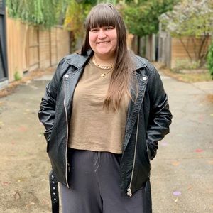 American Eagle Leather Longline Moto Jacket